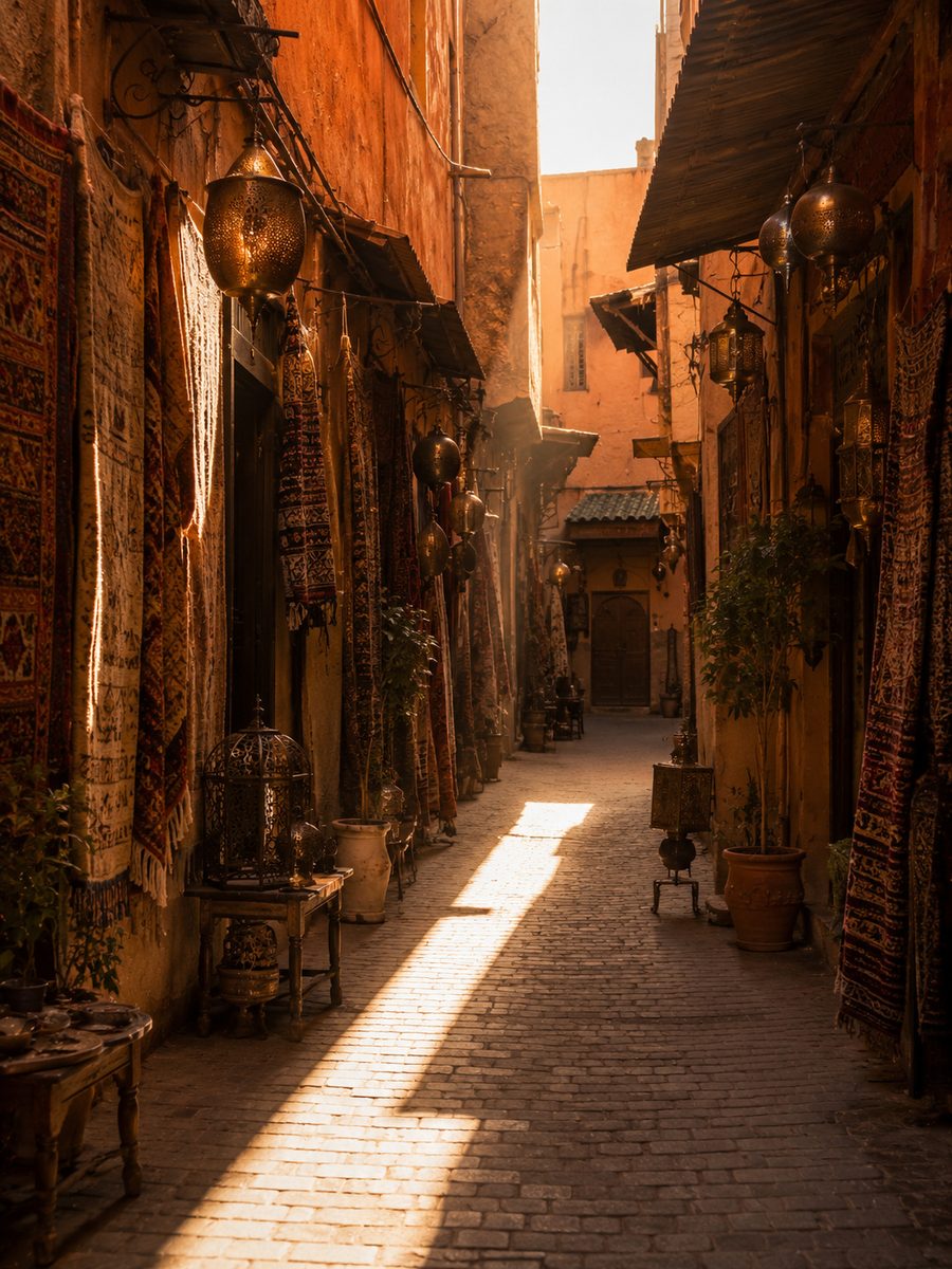 Ruelle de médina en fin de journée